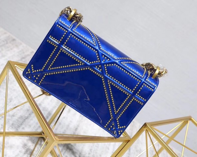 Dior Small Diorama flap bag calfskin M0421 blue