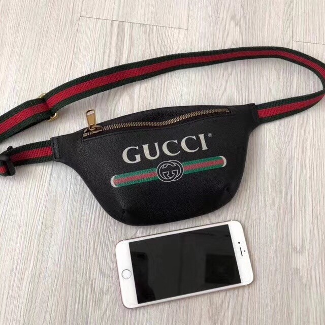 Gucci Print small belt bag 527792 black