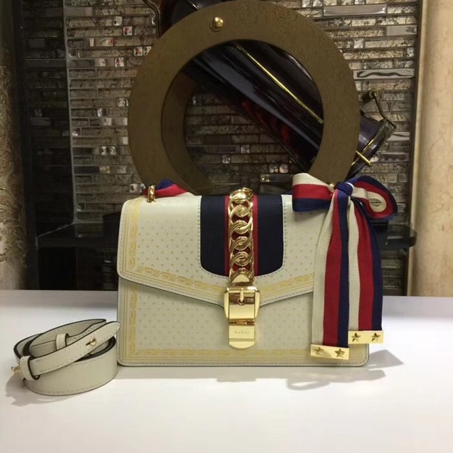 Gucci Sylvie small shoulder bag 421882 white