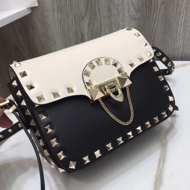 Valentino Original Leather cross-body bag 0936M black&white