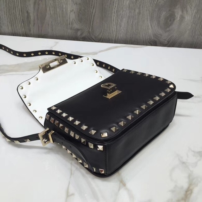 Valentino Original Leather cross-body bag 0936M black&white