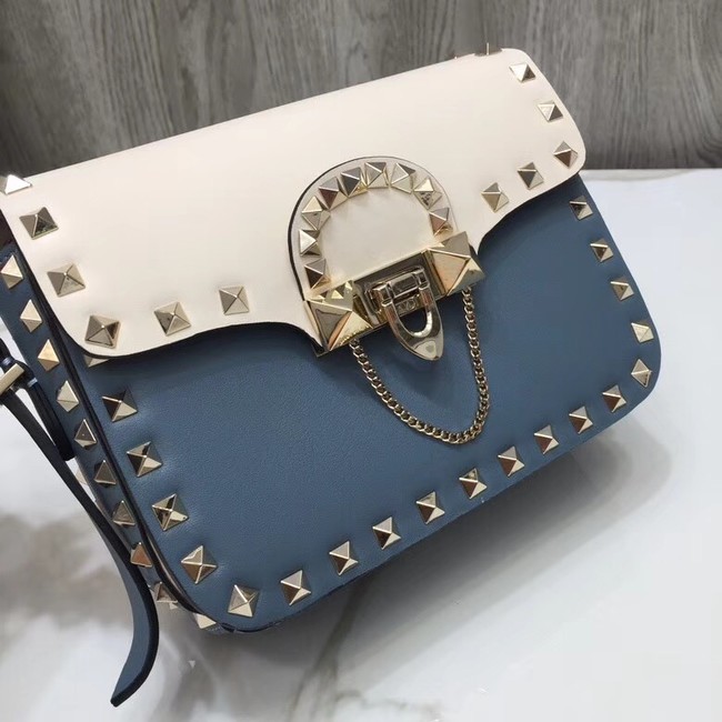 Valentino Original Leather cross-body bag 0936M blue&white