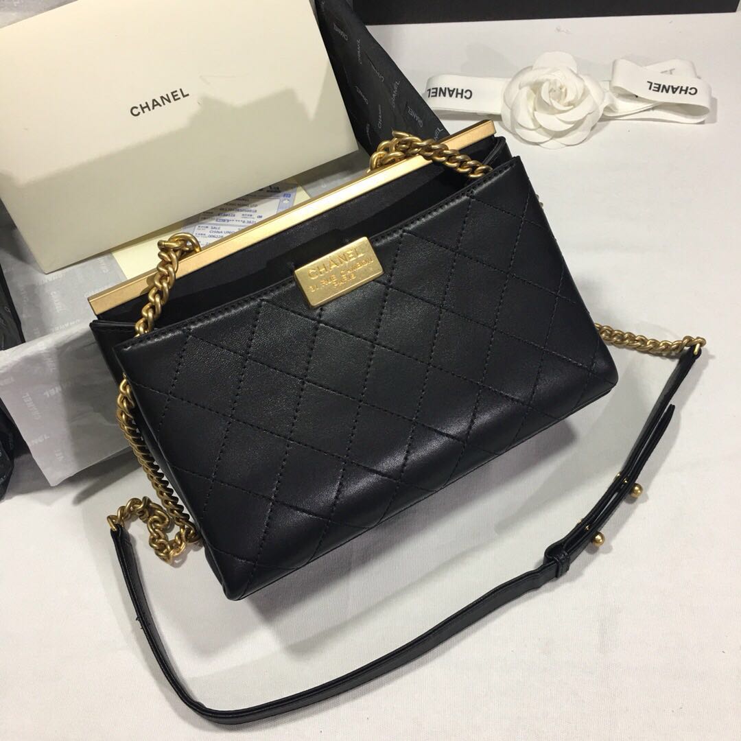 Chanel Flap Original Cowhide Shoulder Bag 56987 black