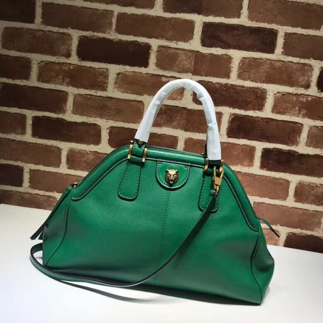 Gucci RE medium top handle bag Style 516459 green