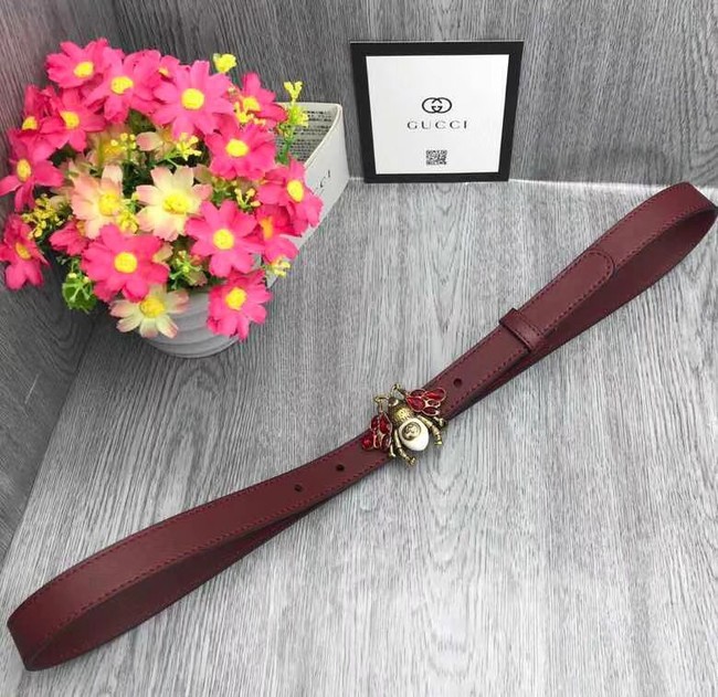 Gucci leather belt 476452 fuchsia