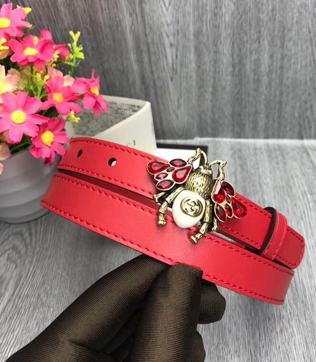 Gucci leather belt 476452 red