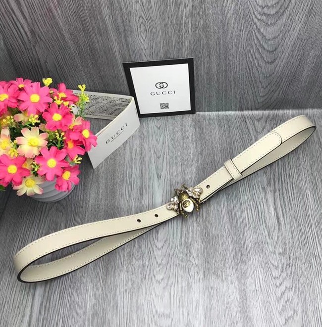 Gucci leather belt 476452 white