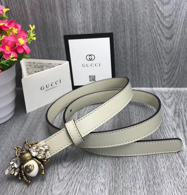 Gucci leather belt 476452 white