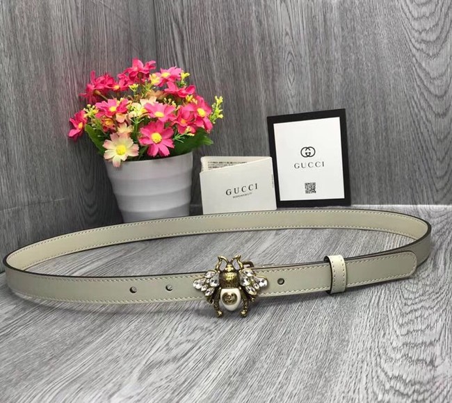 Gucci leather belt 476452 white