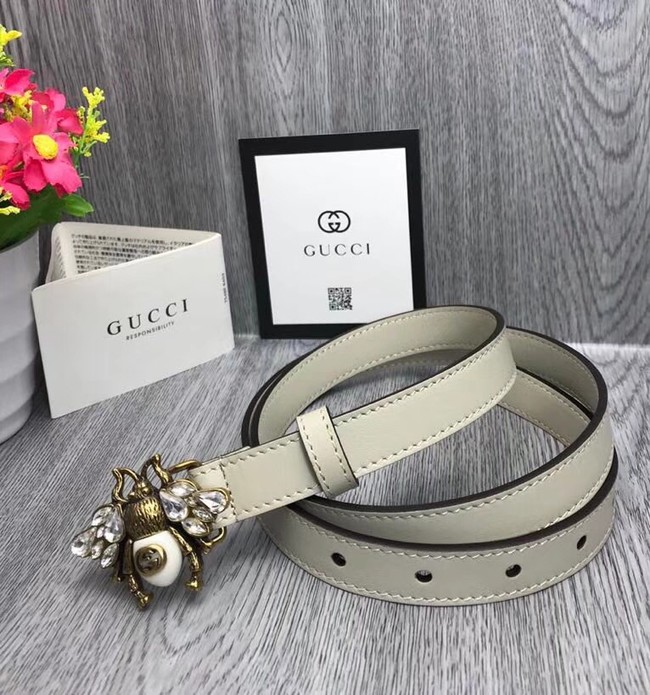 Gucci leather belt 476452 white