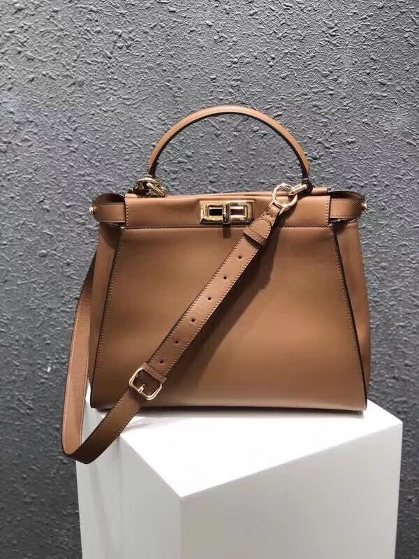 Fendi PEEKABOO Tote Bag 3559 brown