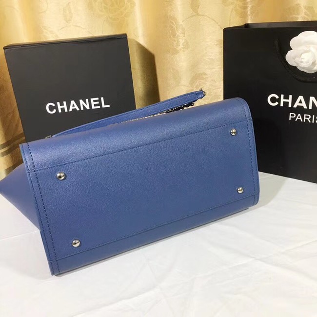 Chanel Original Caviar Leather Tote Shopping Bag 92565 blue