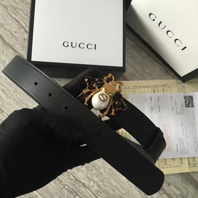 Gucci leather belt 499638 black