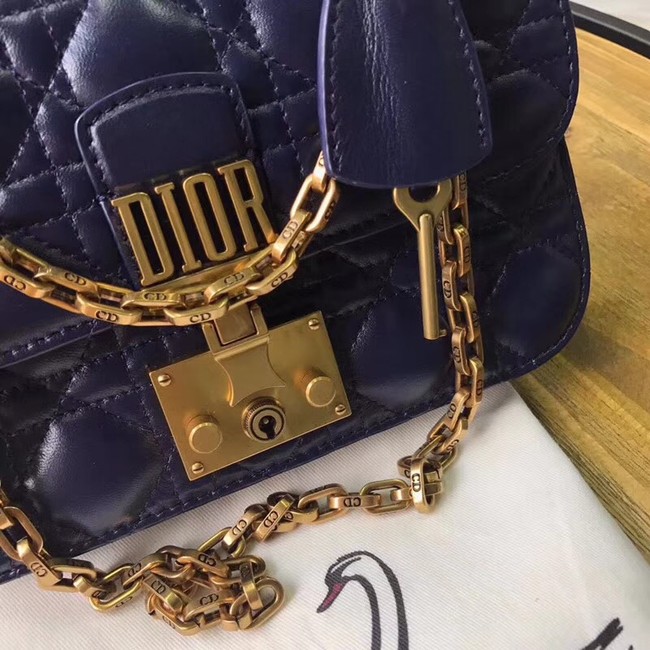 DIORADDICT FLAP BAG IN BLUE CANNAGE LAMBSKIN M5818