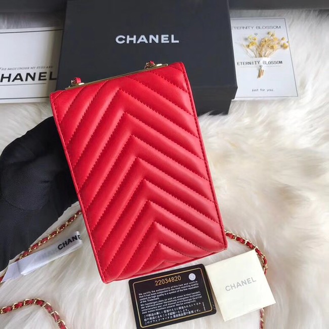 Chanel Flap Original Mobile phone bag 55698 red