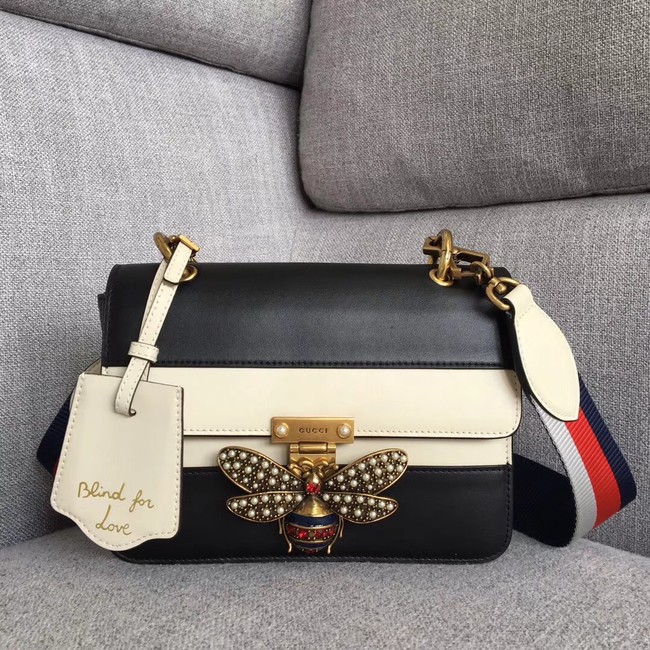 Gucci Queen Margaret small shoulder bag 476542 black&white