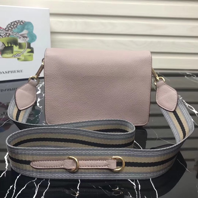 Prada calf leather shoulder bag 1BD102 Light pink