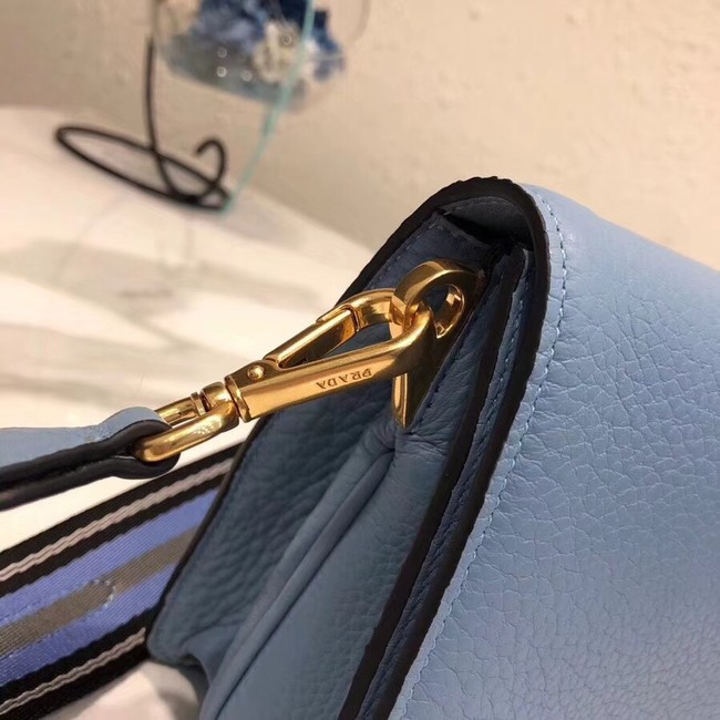 Prada calf leather shoulder bag 1BD102 blue