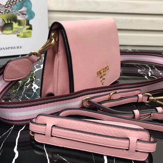 Prada calf leather shoulder bag 1BD102 pink