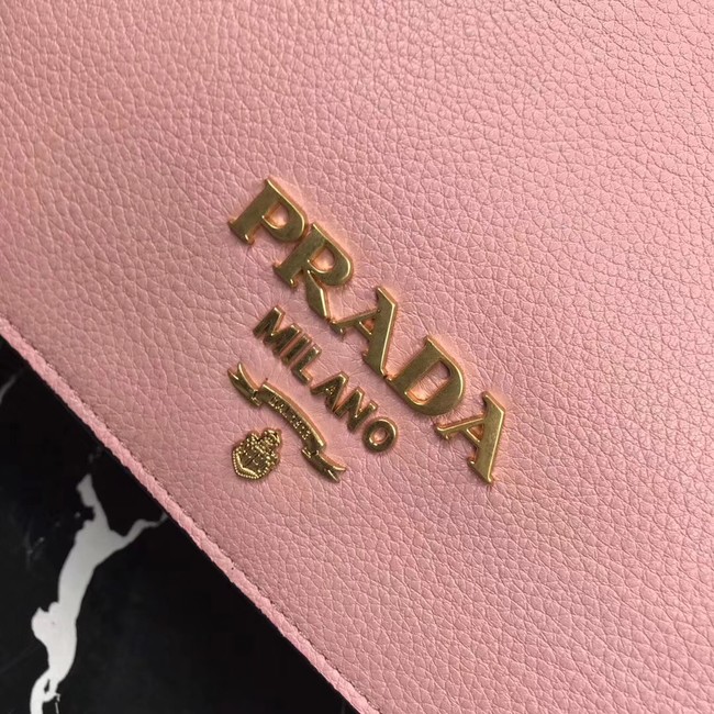 Prada calf leather shoulder bag 1BD102 pink