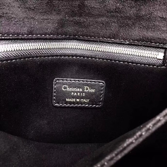 DIOR 21ST FLAP BAG IN BLACK LAMBSKIN