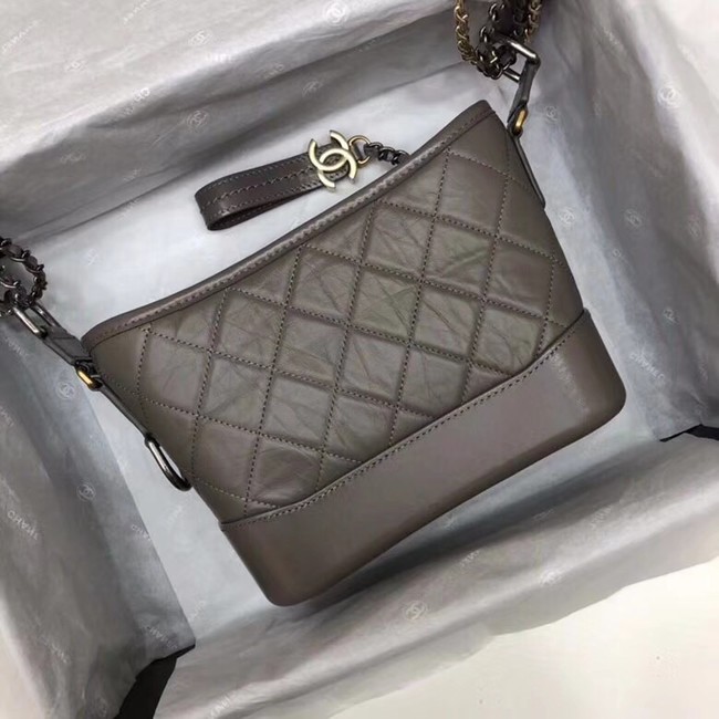 Chanel Gabrielle Original Calf leather Shoulder Bag 93841 grey