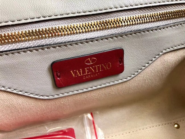 VALENTINO Candystud leather cross-body bag 9741 grey