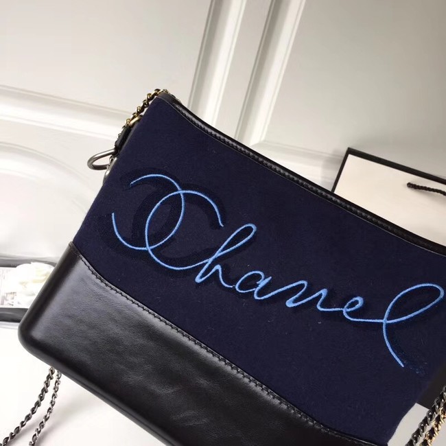 CHANEL GABRIELLE Hobo Bag A93824 Navy Blue & Blue