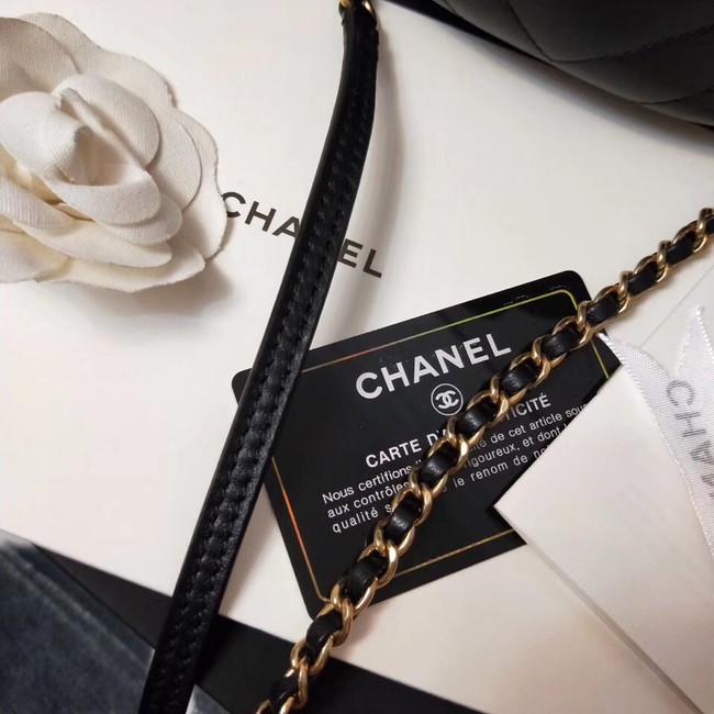 Chanel Bucket Bag Lambskin & Gold-Tone Metal A57861 black