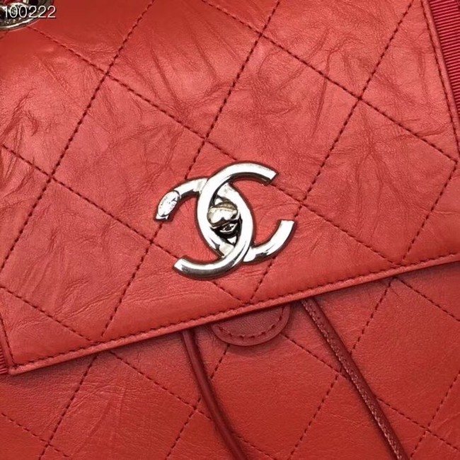 Chanel Backpack Calfskin A57497 red