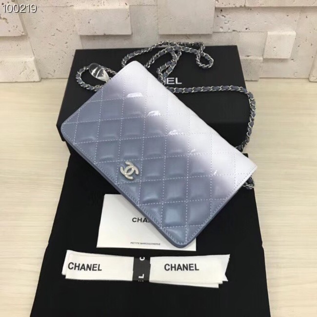 Chanel Clutch with Chain A33814 blue