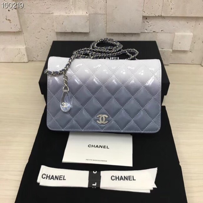 Chanel Clutch with Chain A33814 blue