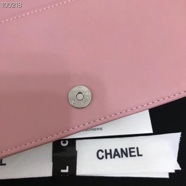 Chanel Clutch with Chain A33814 pink