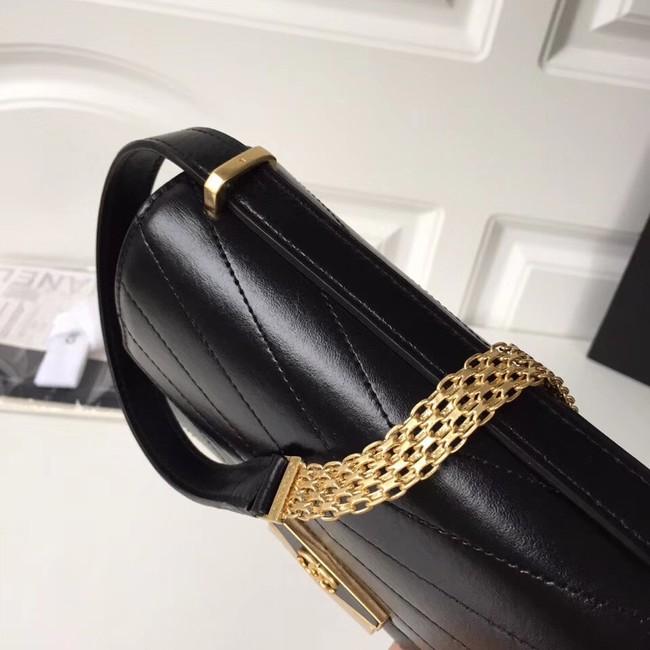 Chanel Flap Bag Calfskin & Gold-Tone Metal A57490 Black