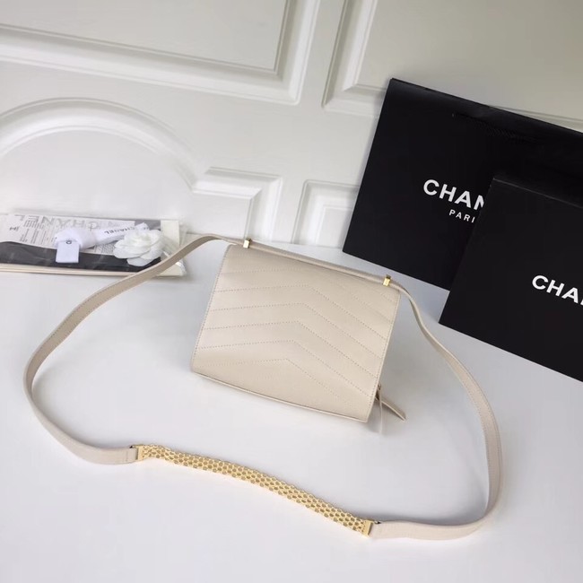 Chanel Flap Bag Original Calfskin & Gold-Tone Metal A57490 Light Beige