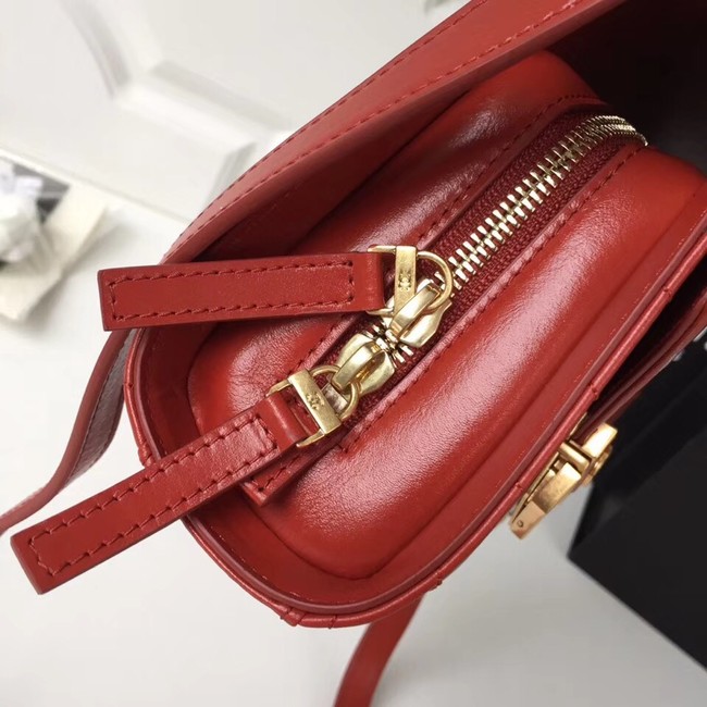 Chanel Flap Bag Original Calfskin & Gold-Tone Metal A57490 red