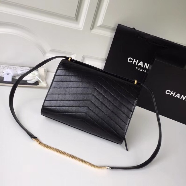 Chanel Flap Bag Original Calfskin & Gold-Tone Metal A57492 black