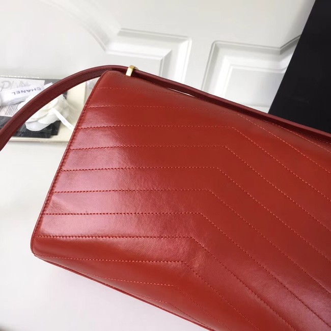 Chanel Flap Bag Original Calfskin & Gold-Tone Metal A57492 red