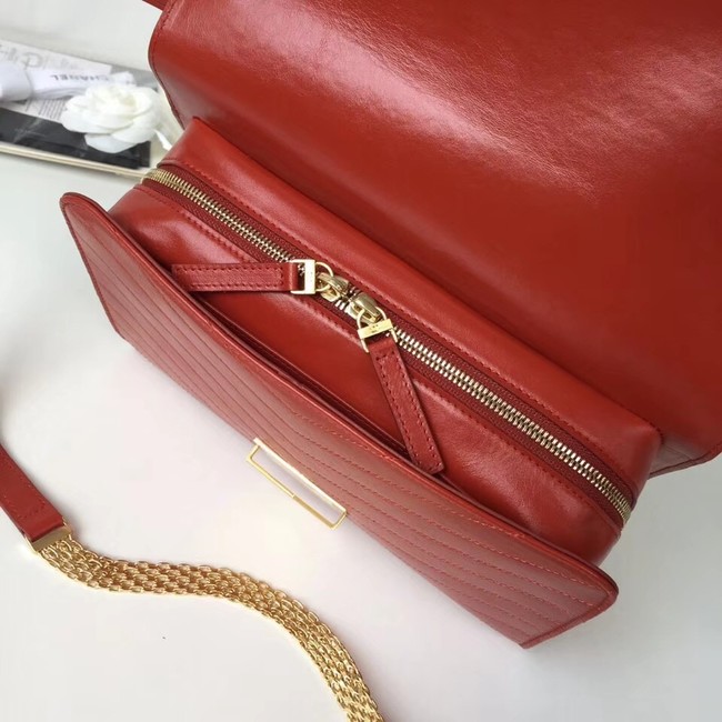 Chanel Flap Bag Original Calfskin & Gold-Tone Metal A57492 red