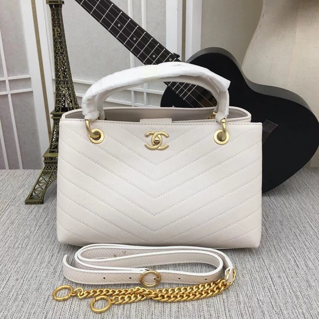 Chanel Flap Bag with Top Handle A57147 Beige