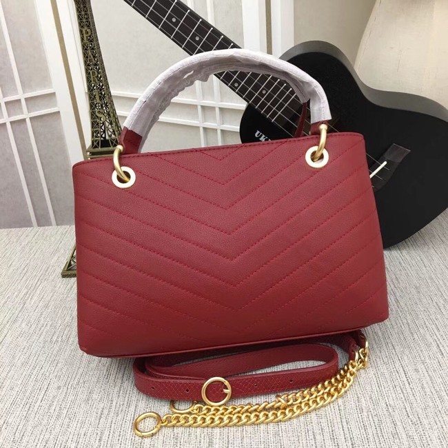 Chanel Flap Bag with Top Handle A57147 red