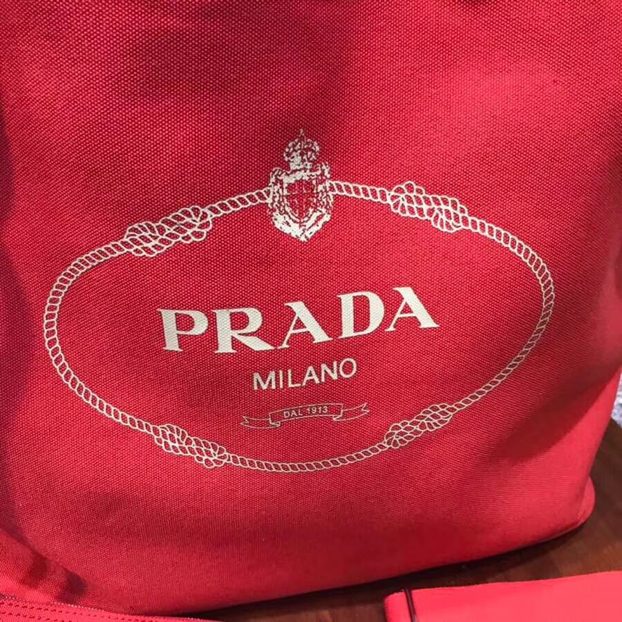 Prada fabric handbag 1BG161 red