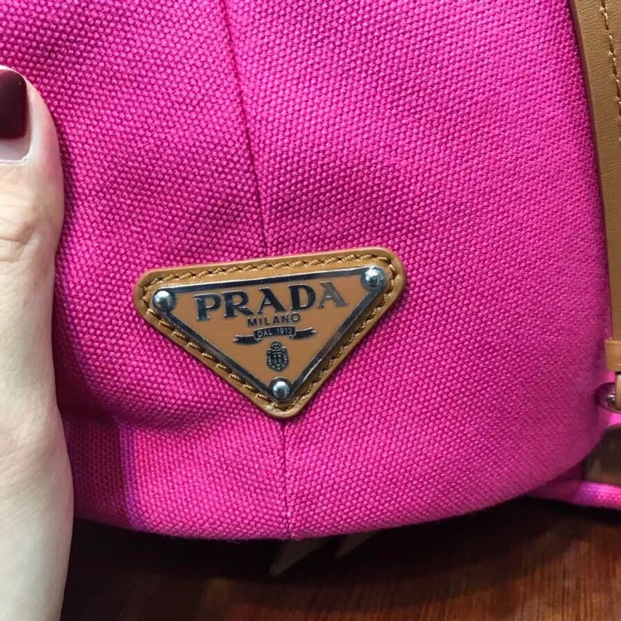 Prada fabric handbag 1BG163 rose