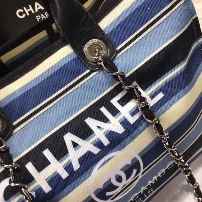 Chanel Shopping Bag A66941 blue& Beige & Black