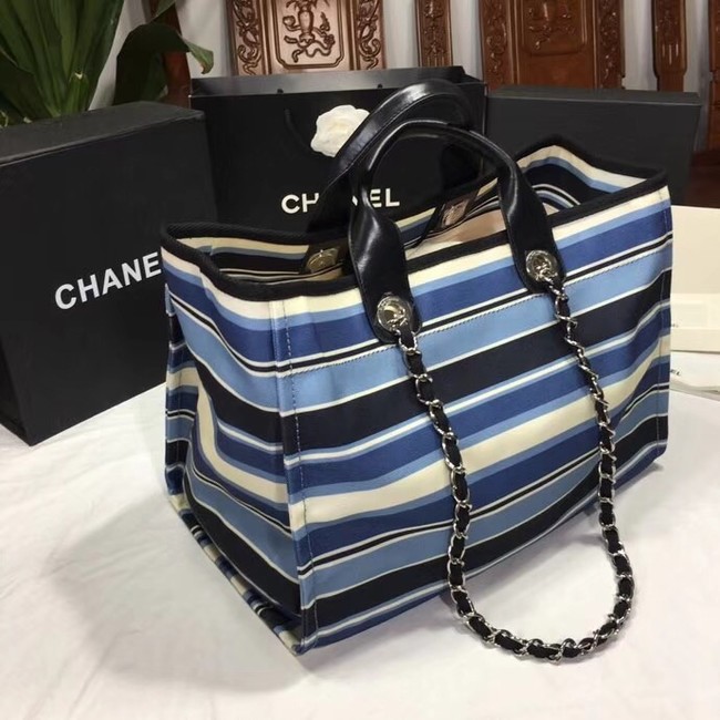 Chanel Shopping Bag A66941 blue& Beige & Black