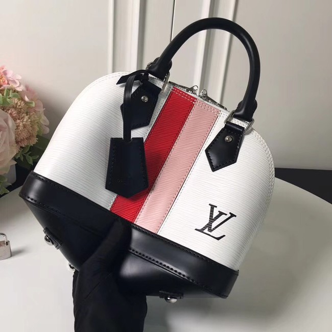 Louis Vuitton original Epi leather ALMA BB M51961 white