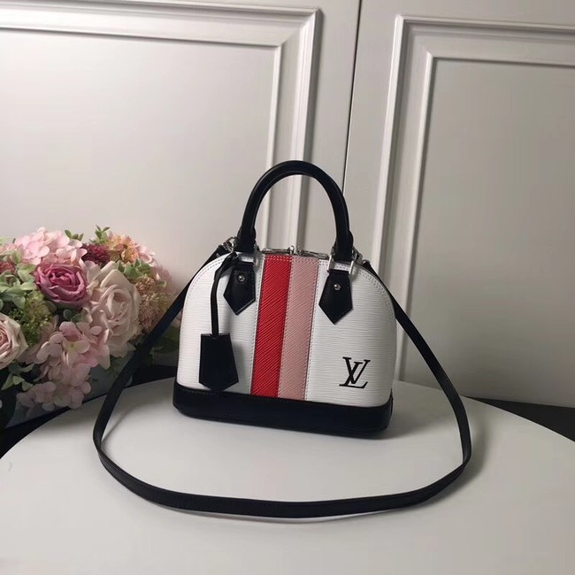 Louis Vuitton original Epi leather ALMA BB M51961 white