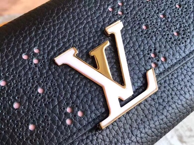 Louis Vuitton original CAPUCINES WALLET M62556 black