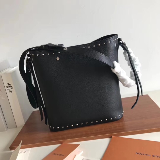 Louis Vuitton original LOCKME BUCKET M43878 black