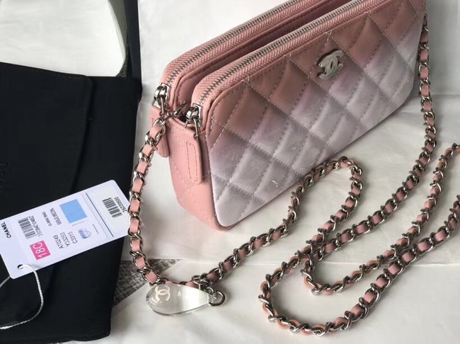 Chanel Clutch with Chain A70249 pink